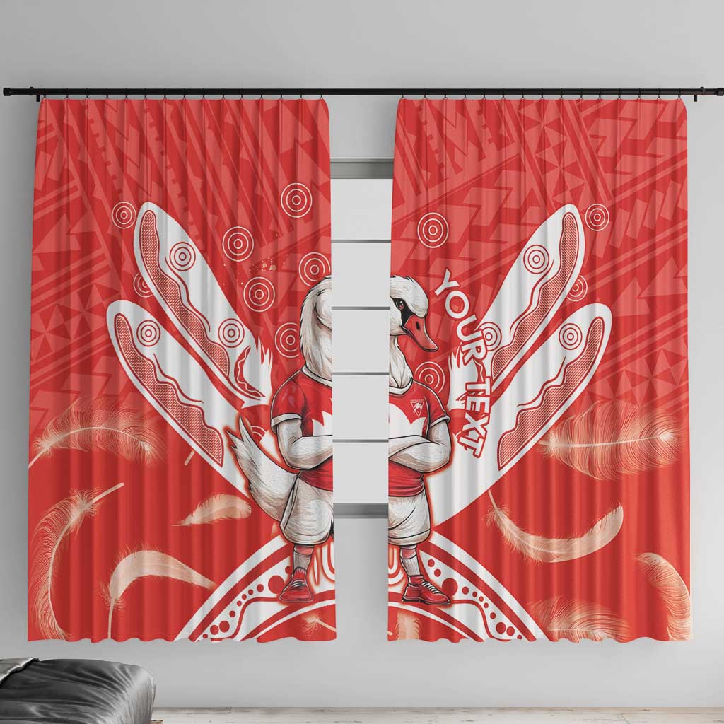 Personalised Swans Football Window Curtain 2024 Swannies Mascot Go Champions