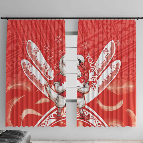 Personalised Swans Football Window Curtain 2024 Swannies Mascot Go Champions