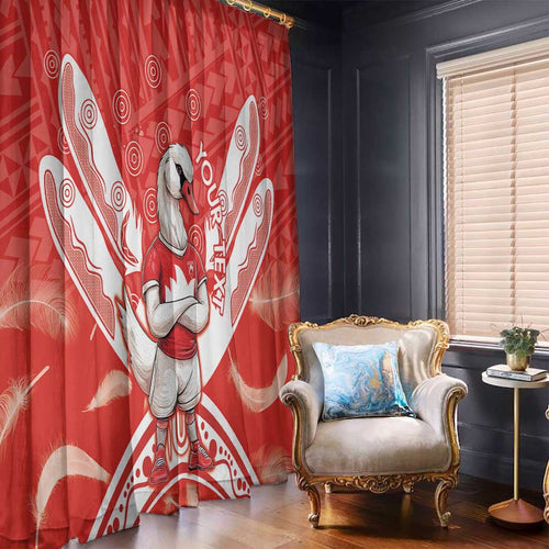 Personalised Swans Football Window Curtain 2024 Swannies Mascot Go Champions