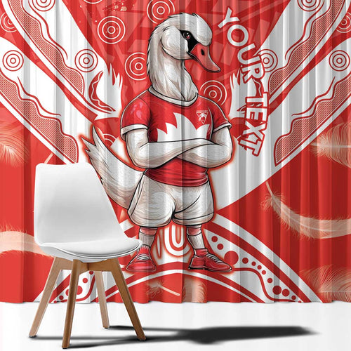 Personalised Swans Football Window Curtain 2024 Swannies Mascot Go Champions