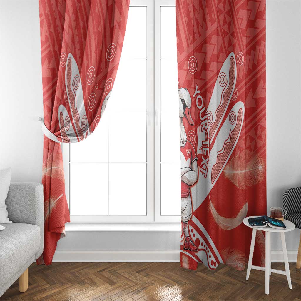 Personalised Swans Football Window Curtain 2024 Swannies Mascot Go Champions