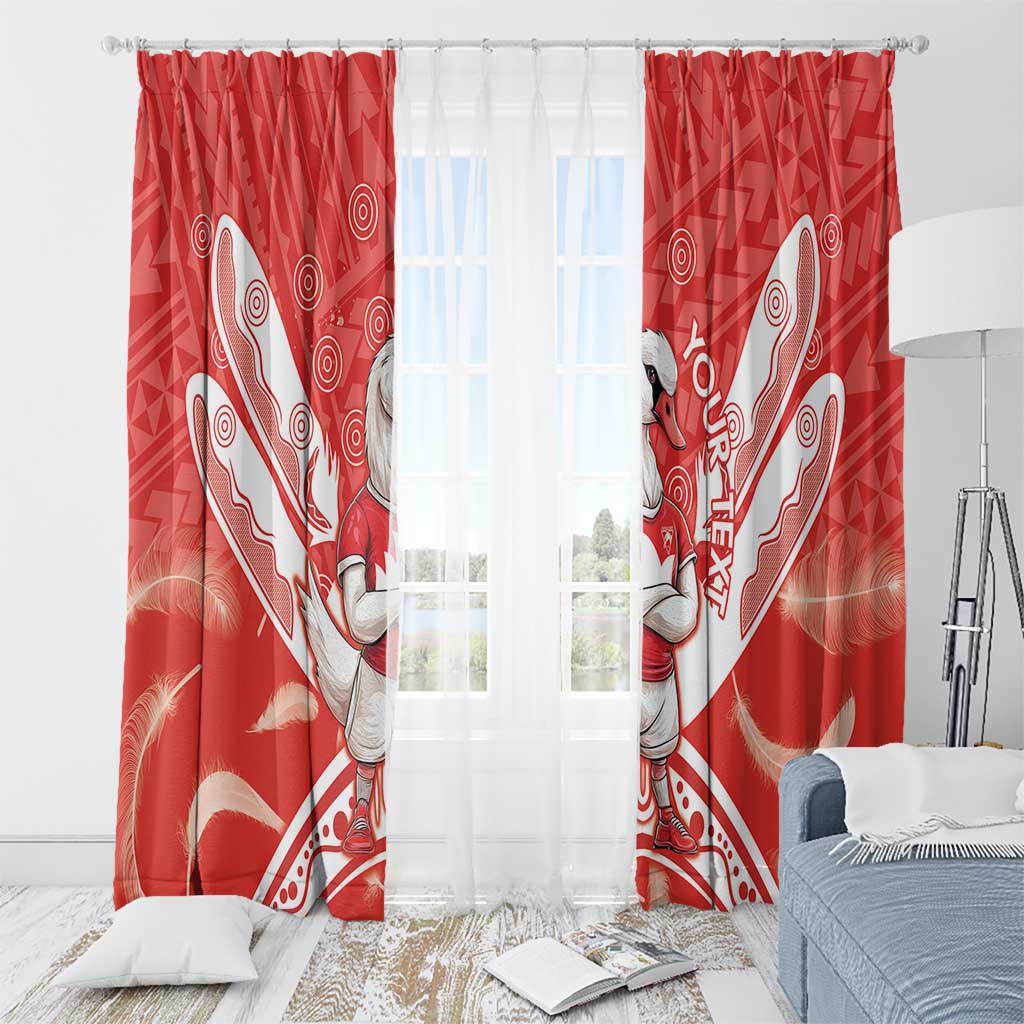 Personalised Swans Football Window Curtain 2024 Swannies Mascot Go Champions
