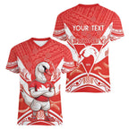 Personalised Swans Football Women V-Neck T-Shirt 2024 Swannies Mascot Go Champions
