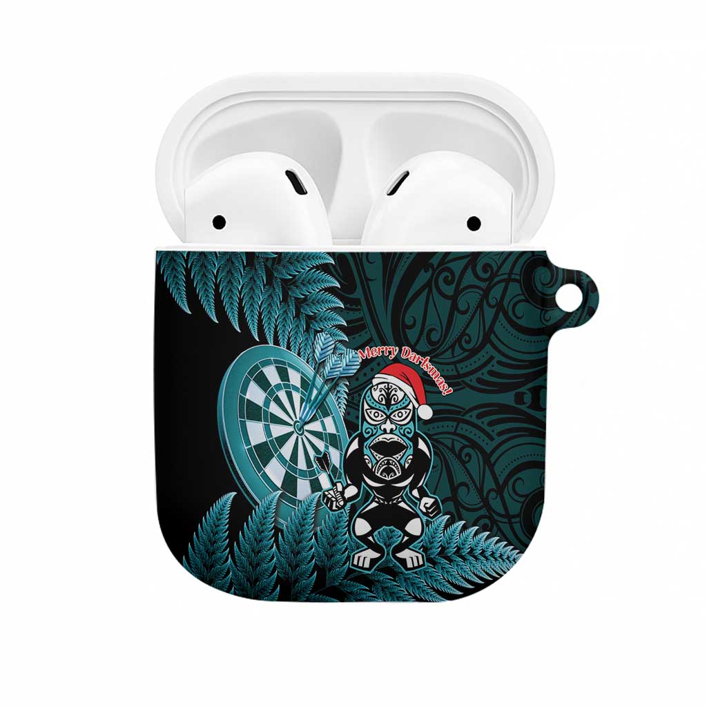 New Zealand Darts Christmas AirPods Case Maori Fern Merry Dartsmas - Aussie Hoodie