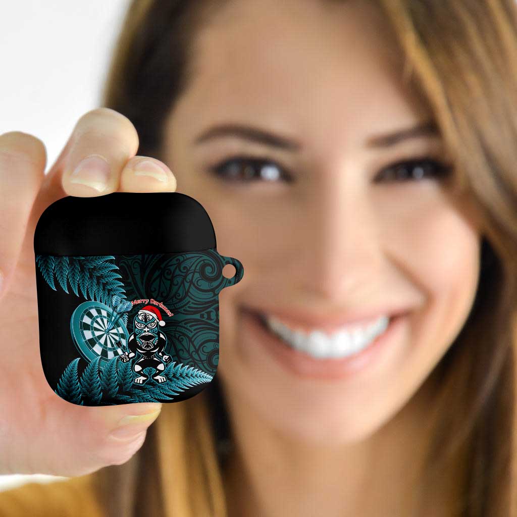 New Zealand Darts Christmas AirPods Case Maori Fern Merry Dartsmas - Aussie Hoodie
