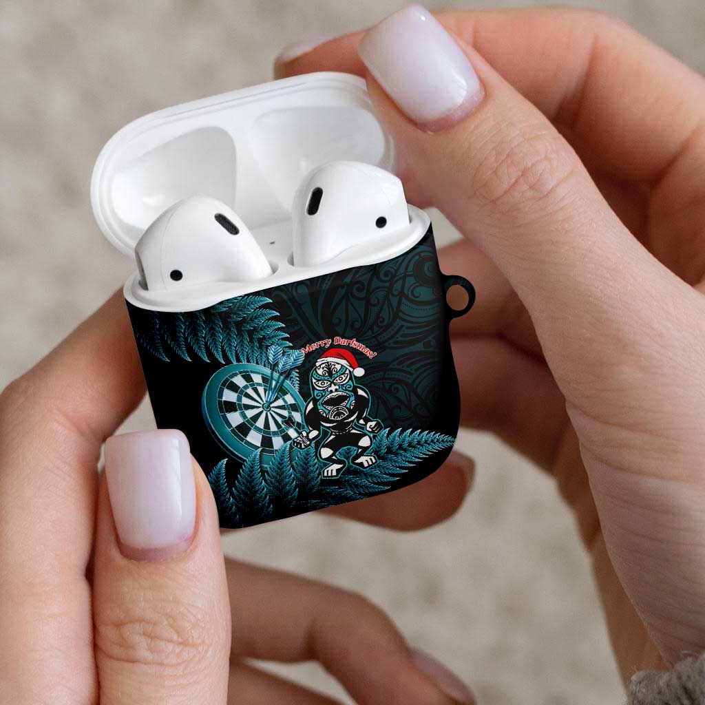 New Zealand Darts Christmas AirPods Case Maori Fern Merry Dartsmas - Aussie Hoodie