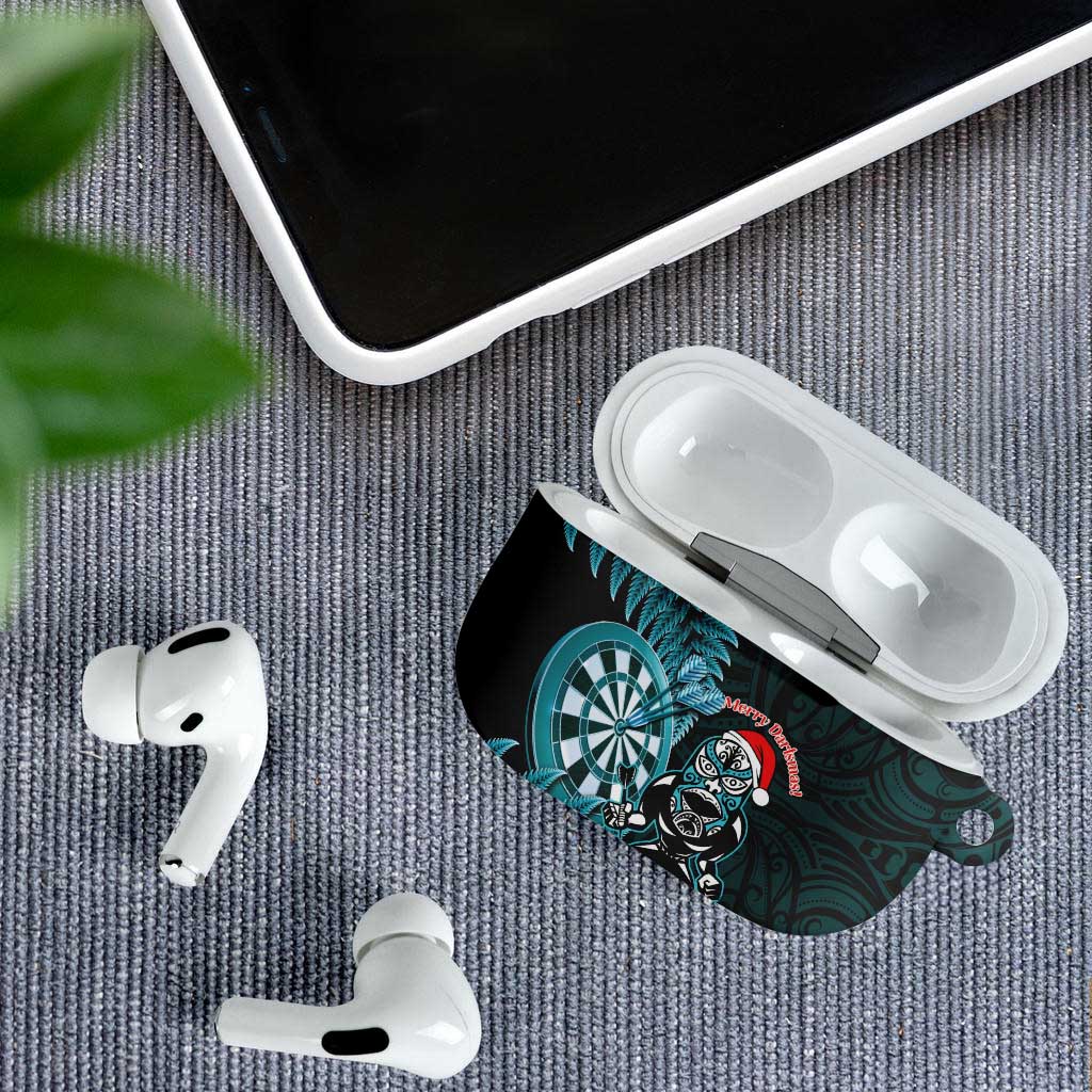 New Zealand Darts Christmas AirPods Case Maori Fern Merry Dartsmas - Aussie Hoodie