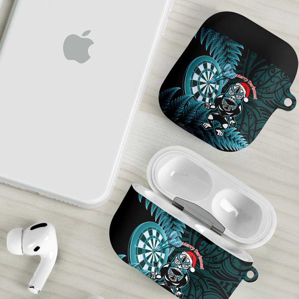 New Zealand Darts Christmas AirPods Case Maori Fern Merry Dartsmas - Aussie Hoodie