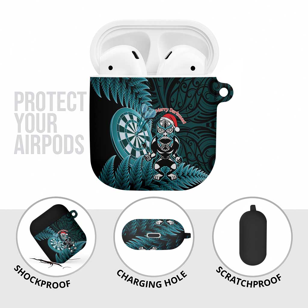 New Zealand Darts Christmas AirPods Case Maori Fern Merry Dartsmas - Aussie Hoodie