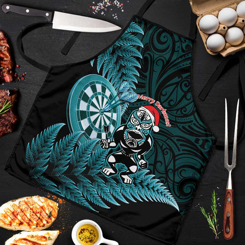 New Zealand Darts Christmas Apron Maori Fern Merry Dartsmas - Aussie Hoodie