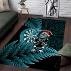 New Zealand Darts Christmas Area Rug Maori Fern Merry Dartsmas - Aussie Hoodie