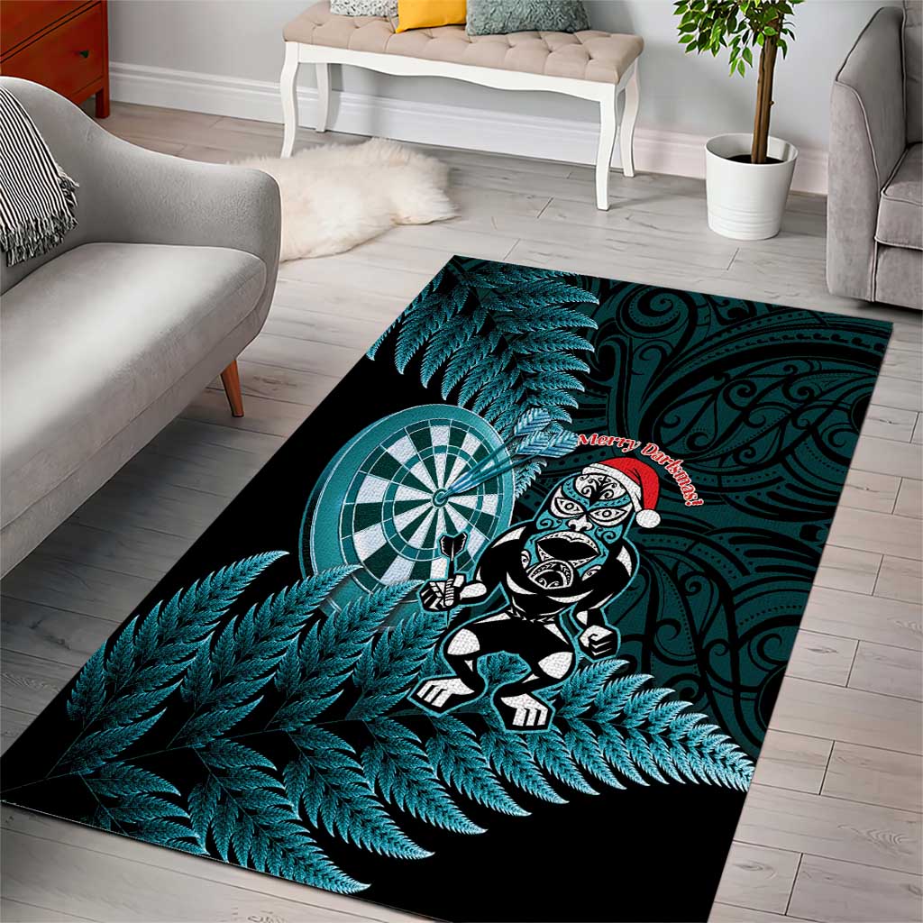 New Zealand Darts Christmas Area Rug Maori Fern Merry Dartsmas - Aussie Hoodie