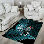 New Zealand Darts Christmas Area Rug Maori Fern Merry Dartsmas - Aussie Hoodie