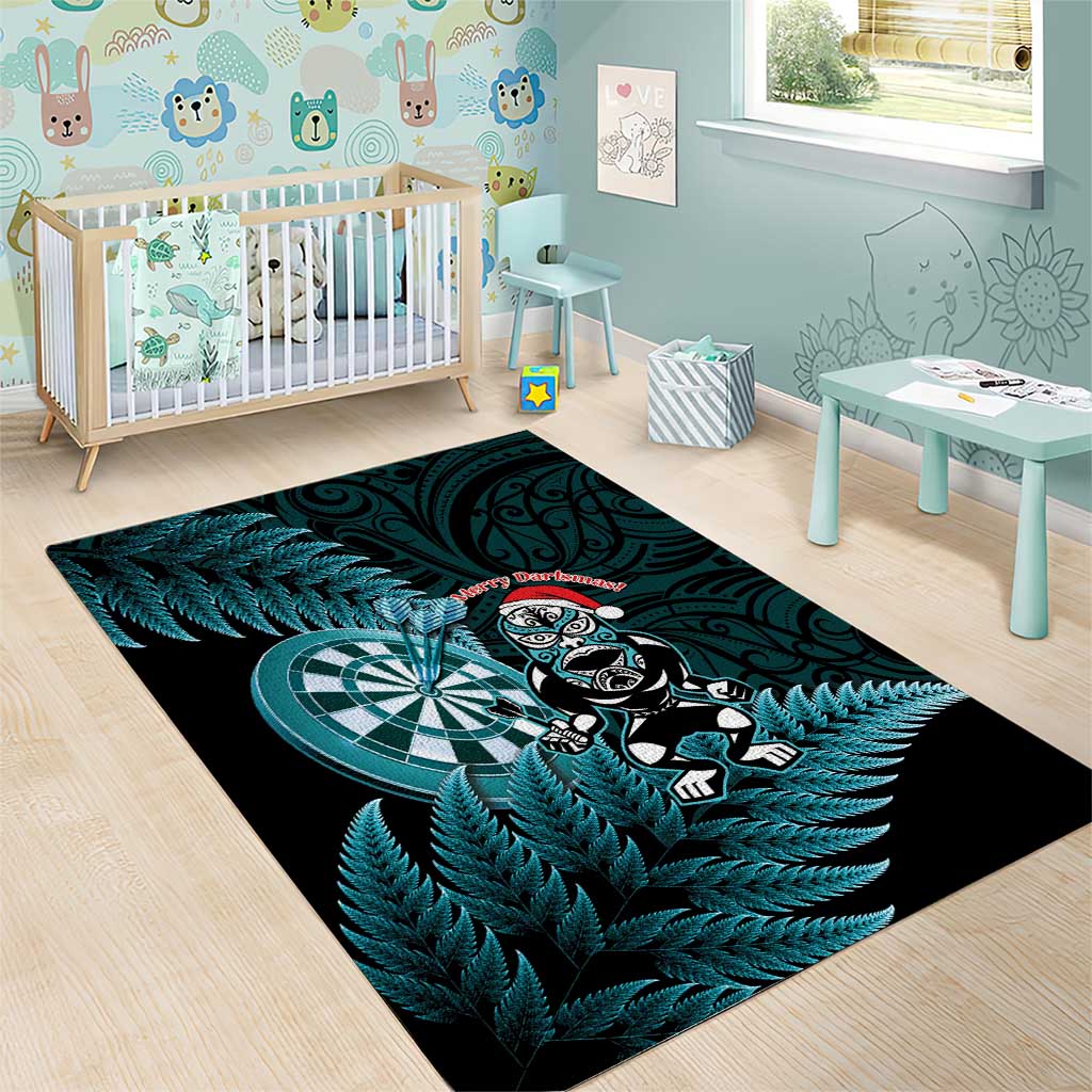 New Zealand Darts Christmas Area Rug Maori Fern Merry Dartsmas - Aussie Hoodie