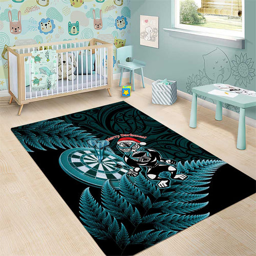 New Zealand Darts Christmas Area Rug Maori Fern Merry Dartsmas - Aussie Hoodie