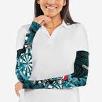 Personalised New Zealand Darts Christmas Arm Sleeves Maori Fern Merry Dartsmas - Aussie Hoodie