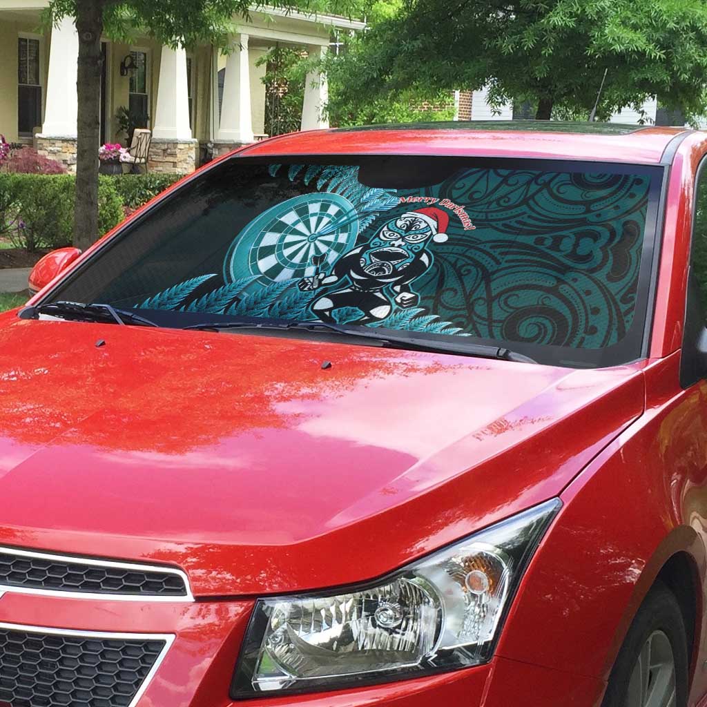 New Zealand Darts Christmas Auto Sun Shade Maori Fern Merry Dartsmas - Aussie Hoodie