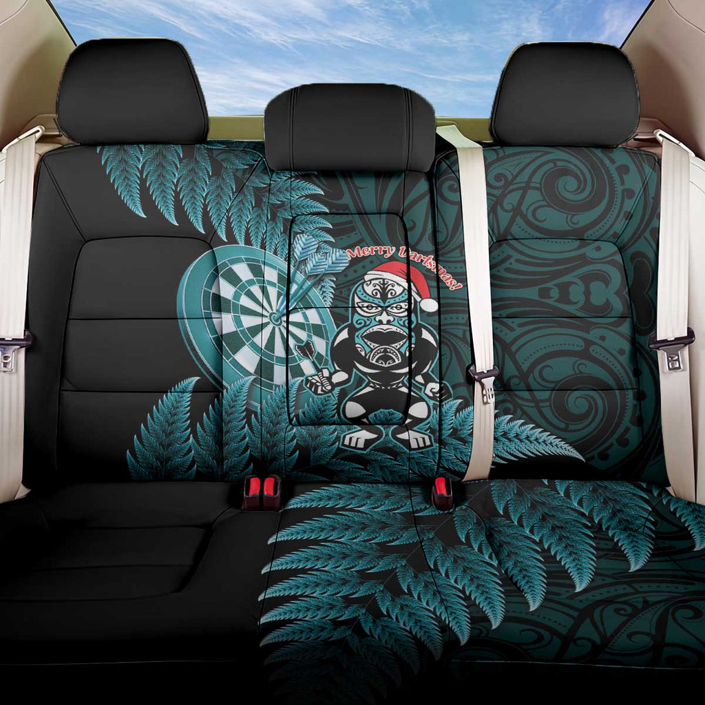 New Zealand Darts Christmas Back Car Seat Cover Maori Fern Merry Dartsmas - Aussie Hoodie