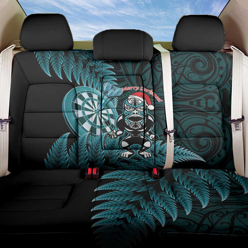 New Zealand Darts Christmas Back Car Seat Cover Maori Fern Merry Dartsmas - Aussie Hoodie