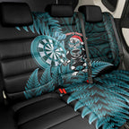 New Zealand Darts Christmas Back Car Seat Cover Maori Fern Merry Dartsmas - Aussie Hoodie