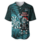 Personalised New Zealand Darts Christmas Baseball Jersey Maori Fern Merry Dartsmas - Aussie Hoodie