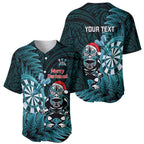 Personalised New Zealand Darts Christmas Baseball Jersey Maori Fern Merry Dartsmas - Aussie Hoodie