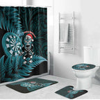 New Zealand Darts Christmas Bathroom Set Maori Fern Merry Dartsmas - Aussie Hoodie