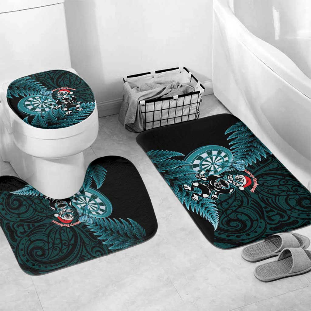 New Zealand Darts Christmas Bathroom Set Maori Fern Merry Dartsmas - Aussie Hoodie