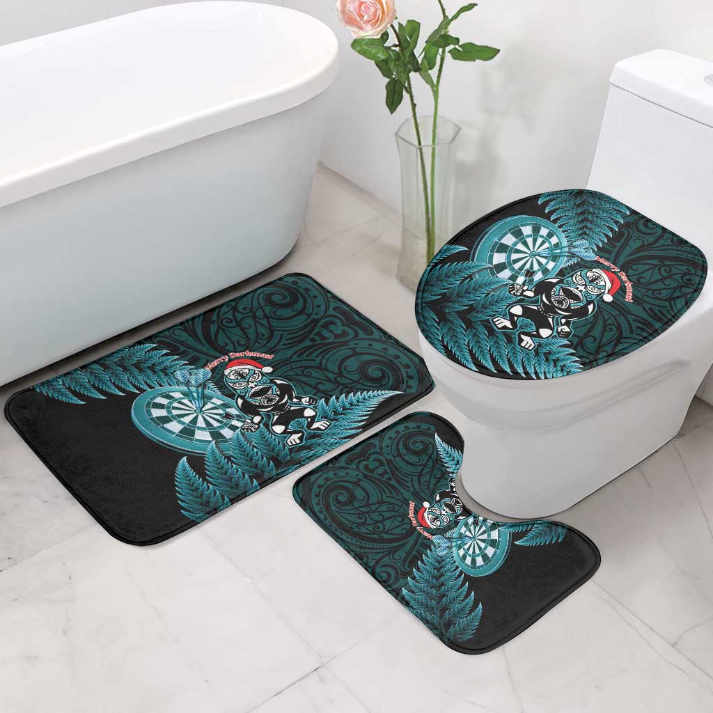 New Zealand Darts Christmas Bathroom Set Maori Fern Merry Dartsmas - Aussie Hoodie