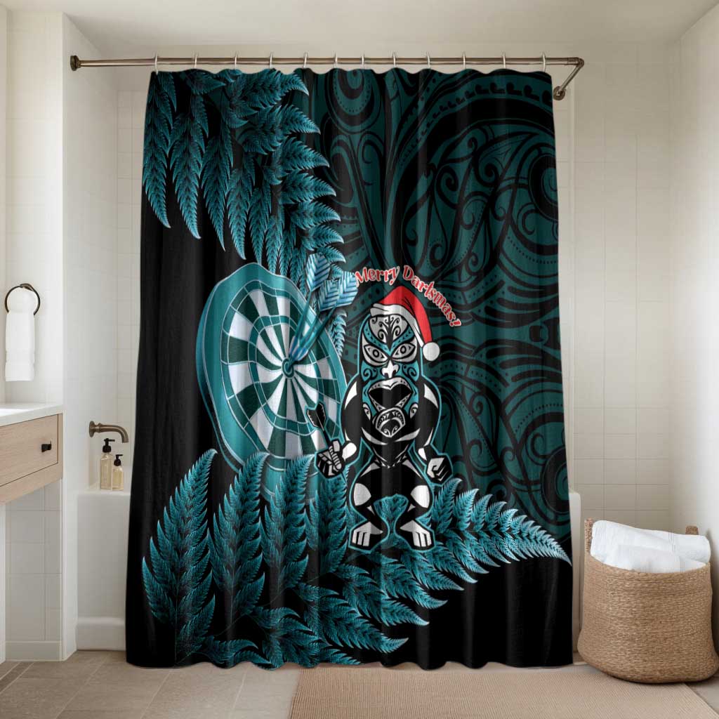 New Zealand Darts Christmas Bathroom Set Maori Fern Merry Dartsmas - Aussie Hoodie