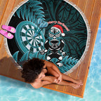 New Zealand Darts Christmas Beach Blanket Maori Fern Merry Dartsmas - Aussie Hoodie