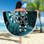 New Zealand Darts Christmas Beach Blanket Maori Fern Merry Dartsmas - Aussie Hoodie