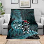New Zealand Darts Christmas Blanket Maori Fern Merry Dartsmas - Aussie Hoodie