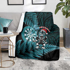 New Zealand Darts Christmas Blanket Maori Fern Merry Dartsmas - Aussie Hoodie