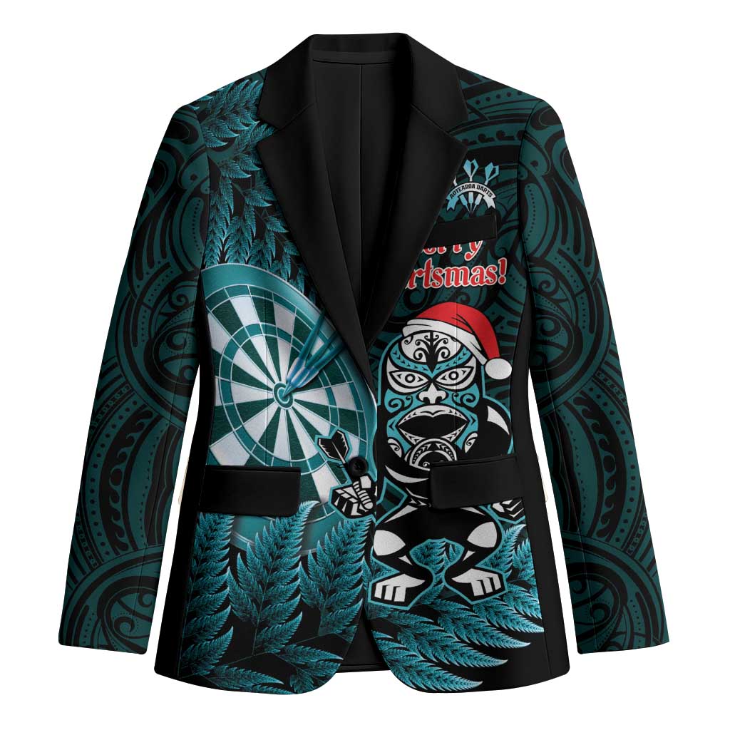 Personalised New Zealand Darts Christmas Blazer Maori Fern Merry Dartsmas - Aussie Hoodie