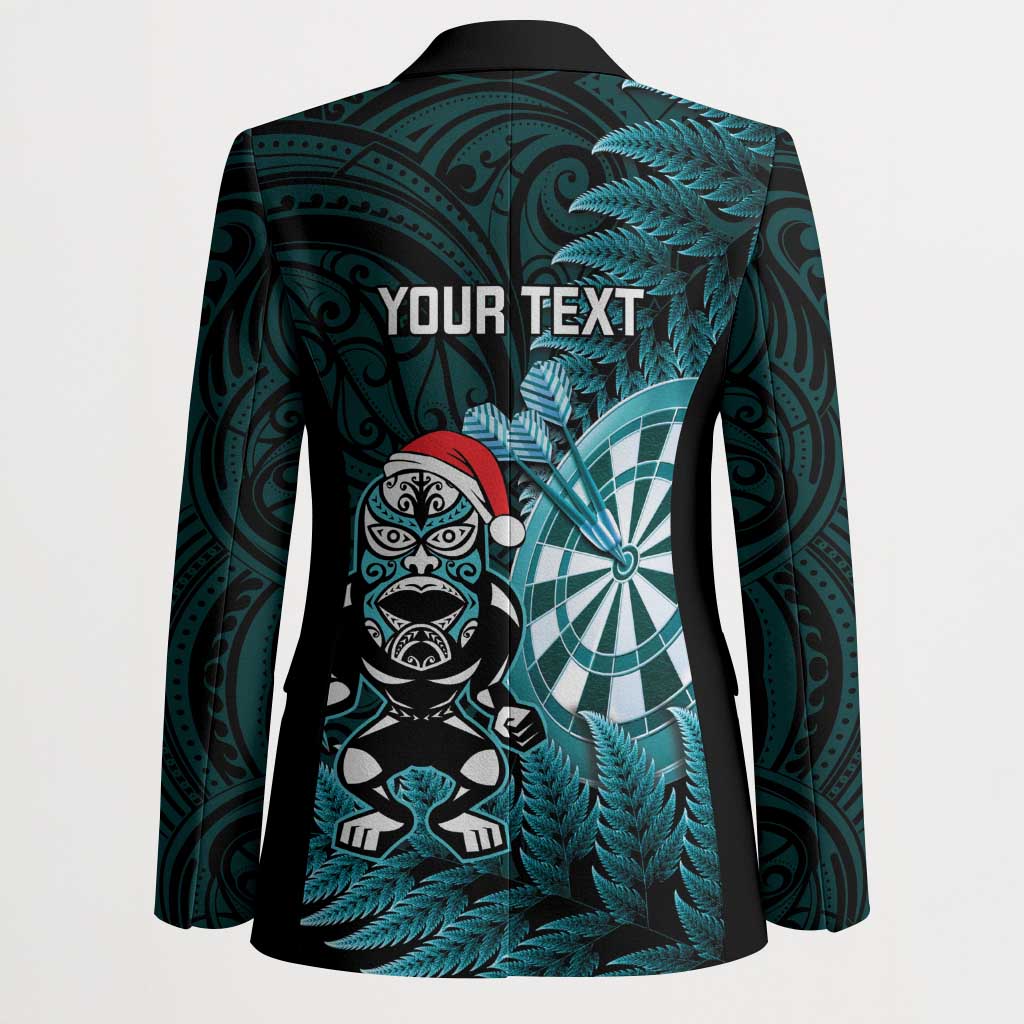 Personalised New Zealand Darts Christmas Blazer Maori Fern Merry Dartsmas - Aussie Hoodie