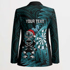 Personalised New Zealand Darts Christmas Blazer Maori Fern Merry Dartsmas - Aussie Hoodie