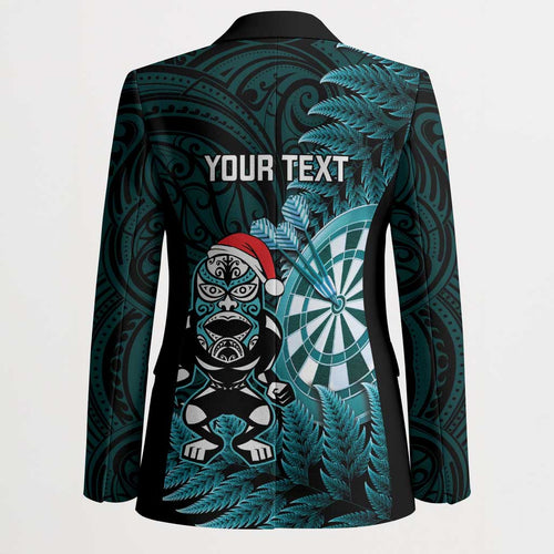 Personalised New Zealand Darts Christmas Blazer Maori Fern Merry Dartsmas - Aussie Hoodie