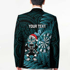 Personalised New Zealand Darts Christmas Blazer Maori Fern Merry Dartsmas - Aussie Hoodie