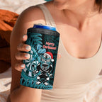 Personalised New Zealand Darts Christmas 4 in 1 Can Cooler Tumbler Maori Fern Merry Dartsmas - Aussie Hoodie