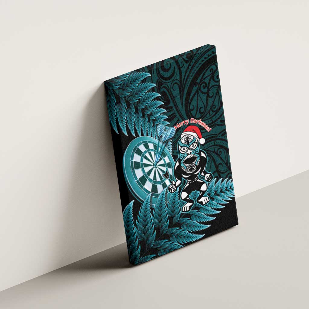 New Zealand Darts Christmas Canvas Wall Art Maori Fern Merry Dartsmas - Aussie Hoodie