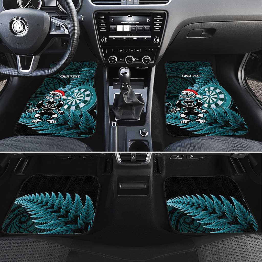 Personalised New Zealand Darts Christmas Car Mats Maori Fern Merry Dartsmas - Aussie Hoodie