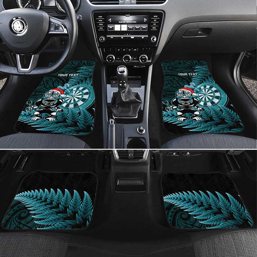 Personalised New Zealand Darts Christmas Car Mats Maori Fern Merry Dartsmas - Aussie Hoodie