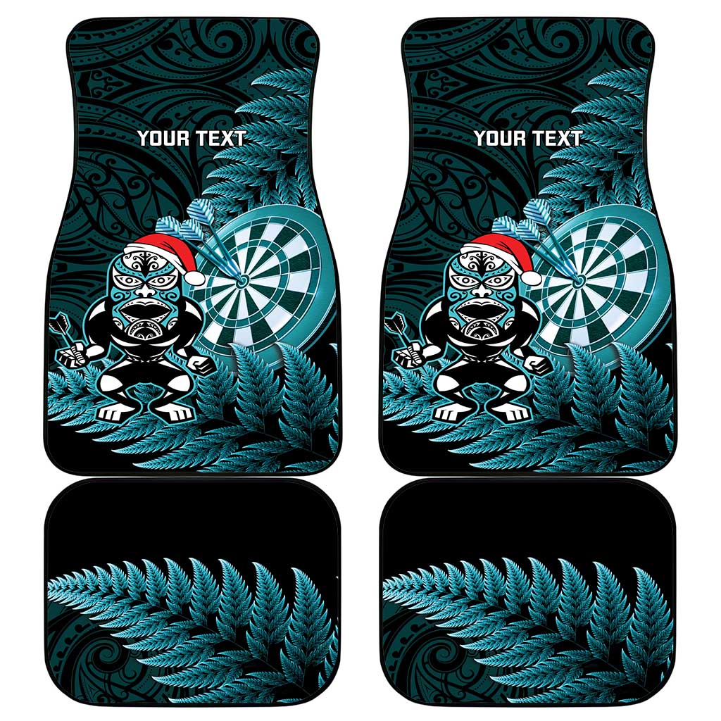 Personalised New Zealand Darts Christmas Car Mats Maori Fern Merry Dartsmas - Aussie Hoodie