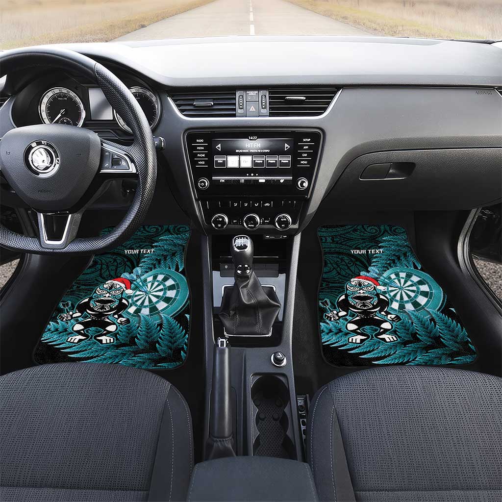 Personalised New Zealand Darts Christmas Car Mats Maori Fern Merry Dartsmas - Aussie Hoodie