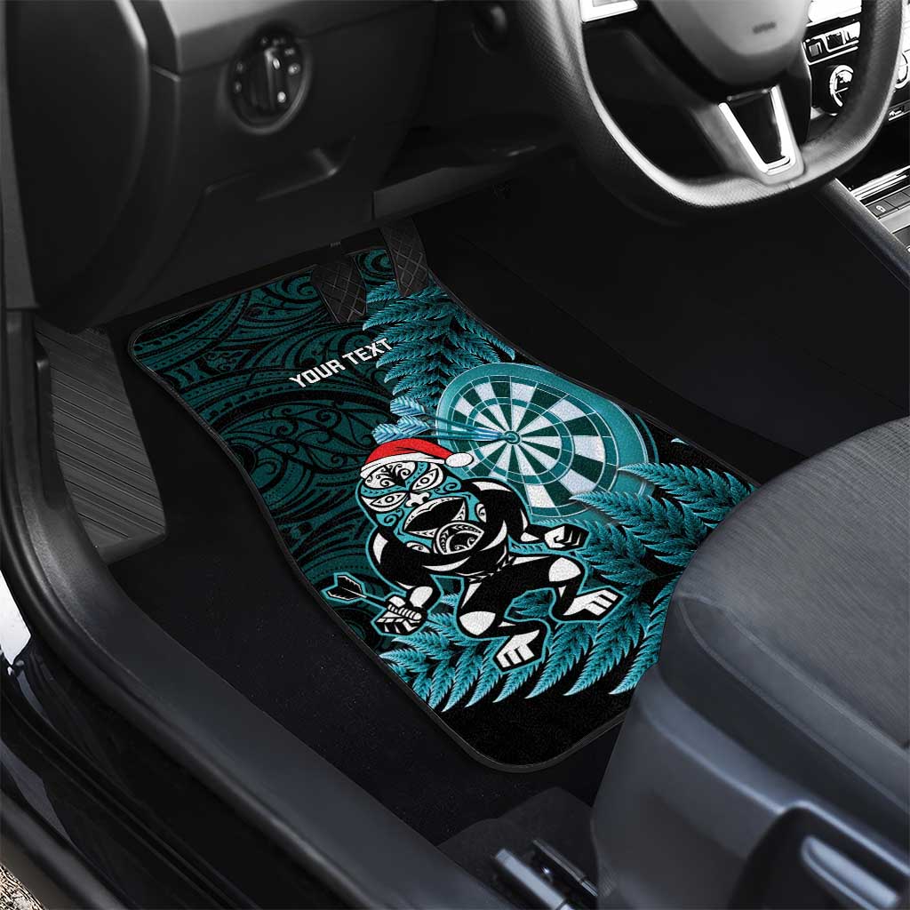 Personalised New Zealand Darts Christmas Car Mats Maori Fern Merry Dartsmas - Aussie Hoodie