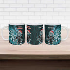 Personalised New Zealand Darts Christmas Ceramic Mug Maori Fern Merry Dartsmas - Aussie Hoodie