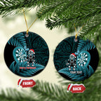 Personalised New Zealand Darts Christmas Ceramic Ornament Maori Fern Merry Dartsmas - Aussie Hoodie