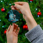 Personalised New Zealand Darts Christmas Ceramic Ornament Maori Fern Merry Dartsmas - Aussie Hoodie