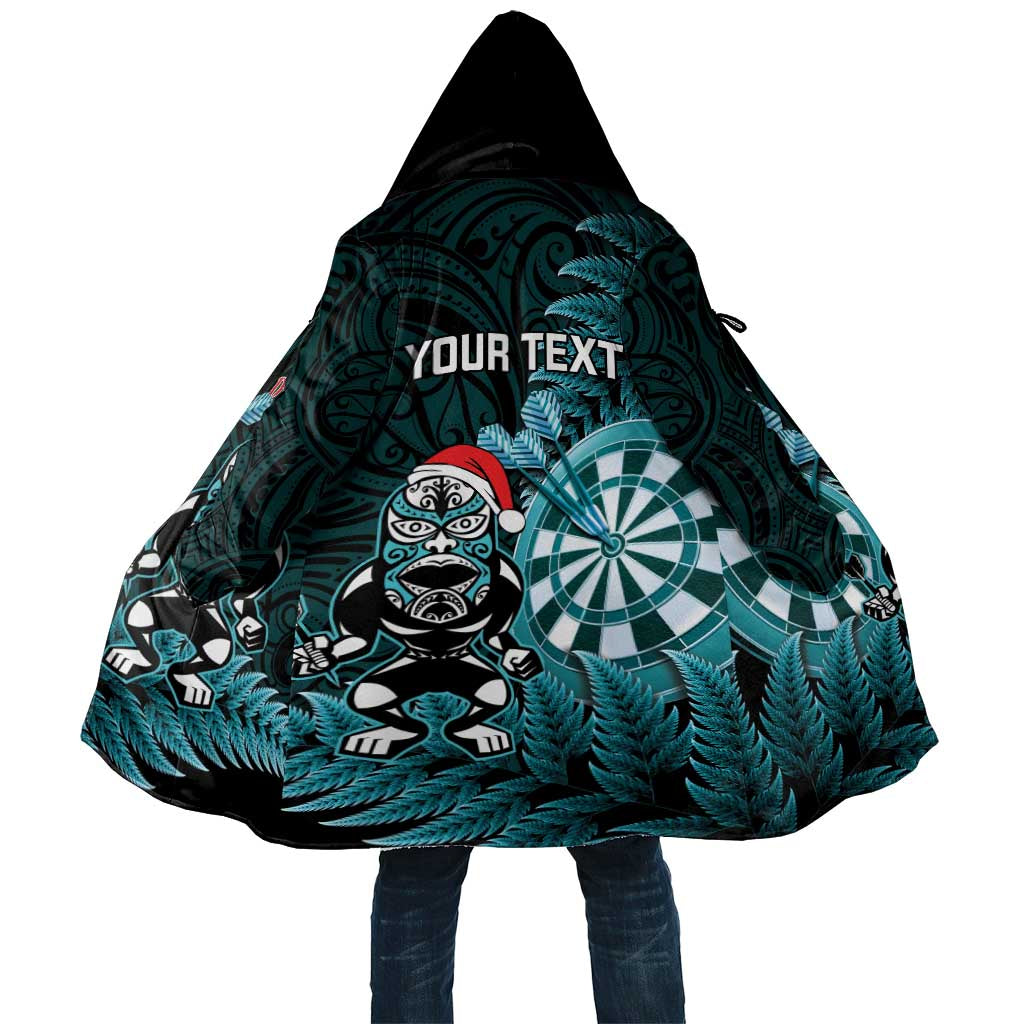 Personalised New Zealand Darts Christmas Cloak Maori Fern Merry Dartsmas - Aussie Hoodie